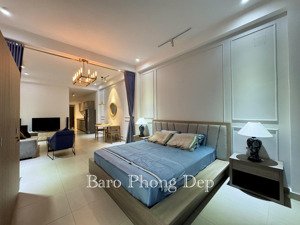 căn hộ studio luxury ban công 65m2 full nội thất cao cấp, như hình, ngay cầu ông lãnh giáp quận 1
