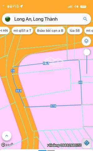 đất sào long thành gần đường t2 kết nối vào sân bay giá tốt.