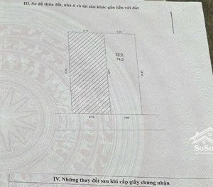 bán đất tặng nhà, sổ đỏ 74m2, nguyễn khoái, lĩnh nam, hoàng mai, hà nội 