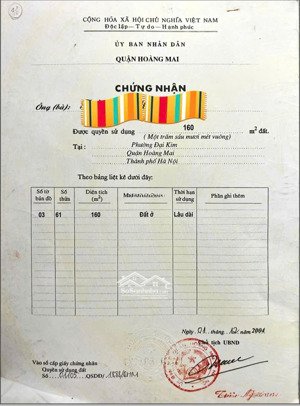 chính chủ bán mảnh đất còn sót lại ô tô vào nhà 160m2 chia được 2 lô đất 80m kim giang hn