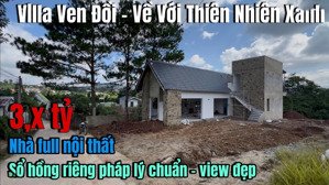 nhà nghỉ dưỡng bám suối đá ven đà lạt full nội thất, 3,55 tỷ, 363m2, 3pn + 3wc