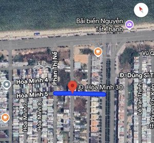 lô góc 2 mặt tiền đường hoà minh 30 , khu a phương trang , gần biển nguyễn tất thành