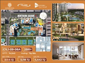 mở bán căn 2pn + masteri trinity square - view ngoại khu biệt thự