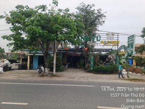 bán nhà 2 tầng mt trần thủ độ, dt 525m2 đất ở nt đang có dòng tiền cho thuê nhà hàng