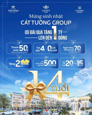 2025 - cát tường group mừng sinh nhật tri ân khách hàng 1 tỷ khi mua nhà cát tường phú hưng - sốc
