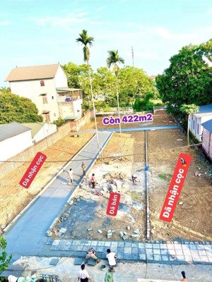 chủ đất bán 420m2 mặt tiền lớn, trung tâm xã hoà thạch, quốc oai.