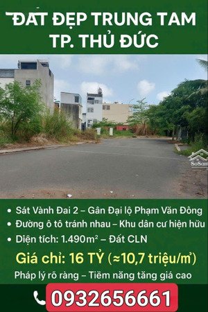 bán đất đương 28 linh đông thủ đức cạnh đường vành đai 2, đại lộ phạm văn đồng