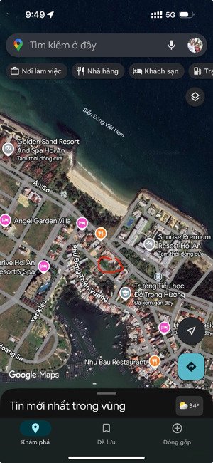 bán đất nền dự án kđt phước trạch,biển cửa đại,thành phố hội an, 22,5 triệu/m2, diện tích 500m2.