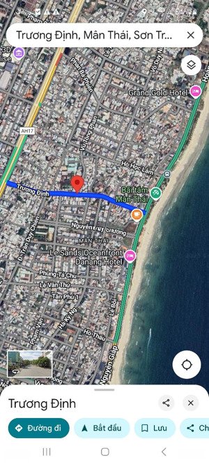 góc 2mt trương định sát biển thông thẳng ra bãi tắm mân thái. dtich đất 133,4m2 ngang 7m50