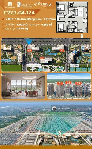 hot!!! căn 2n rẻ nhất trong phân khúc lớn hơn 60m2 - masteri trinity square - ocean park 2