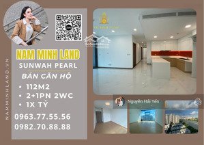 hải yến - bán căn hộ sunwah pearl 2 pn - gh.04 - 112m2, view sông sg- giá 16 tỷ all in