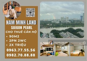 hải yến - cho thuê căn hộ 2 pn saigon pearl tầng cao, view sông sài gòn, nội thất đẹp