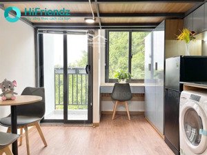 hàng hiếm studio full nội thất - ban công - máy giặt riêng gần đảo kim cương