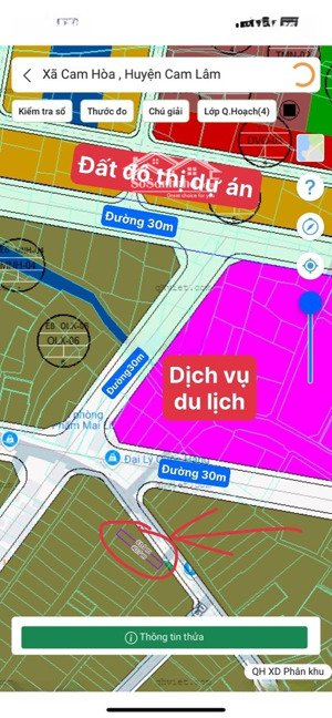 lô đất 2 mặt tiền vị trí đẹp xã cam hoà