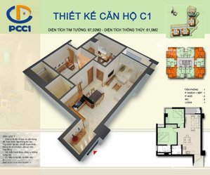 bán ch 67m2 tại pcc1 complex, ba la, hà đông, giá thỏa thuận, view đẹp, giá tốt