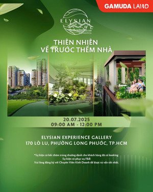 booking dự án elysian- quận 9 chủ đầu tư gamuda land