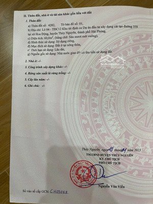 bán lô tái định cư hoa động tái định cư 12 view công viên giá 3,69 tỷ