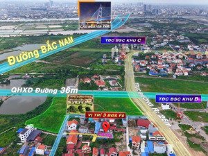 bán lô đất siêu đẹp ngay tái định cư bắc sông cấm , sát trung tâm hành chính mới, giá chỉ hơn 1ty