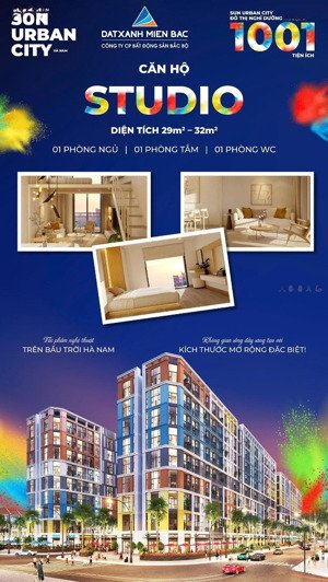 bán căn hộ 30m2 tại sun urban city, lam hạ, phủ lý, hà nam, giá 1,199 tỷ