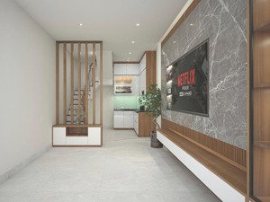 bán nhà tam trinh 35m2 x 5 tầng - sổ đỏ nở hậu - cách mặt đường lớn 50m - sân trước nhà 2.5m