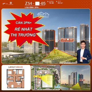 chỉ 4,05 tỷ sở hữu ngay căn 2pn+1 - giá rẻ nhất thị trường - rẻ hơn cả 2 ngủ thường
