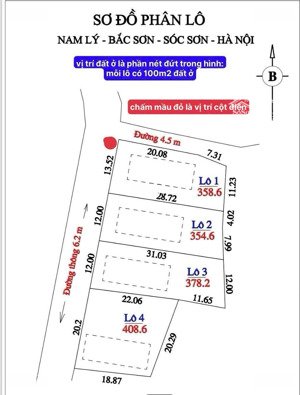 vị trí đẹp, giá rẻ nhất, đất 354m2 gần chợ chấu, bắc sơn, giá hơn tỷ