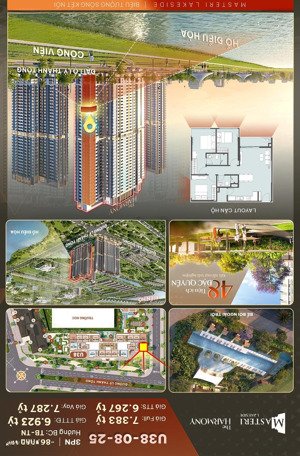 căn hộ 3pn view hồ gia lâm siêu vip tại masteri lakeside, chỉ 6,2 tỷ, 86,4m2 gia lâm, hn