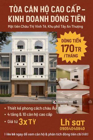 siêu lô góc nhà 4 tầng phong cách châu âu phố tây an thượng dòng tiền 170tr/tháng