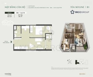 căn 1pn+1, rẻ nhất 4,6 tỷ 51m2, bc đông nam, thiết kế 2pn lumiere prime hills. ms huế: 