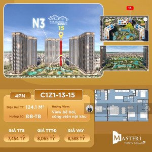 biệt thự trên không - đẳng cấp thượng lưu - căn 4 ngủ tại masteri trinity square