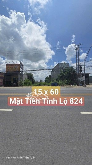 mặt tiền tỉnh lộ 824 kề bên cầu lớn hóc môn, 15x60 ful thổ cư, xây dựng tự do, bao ngân hàng
