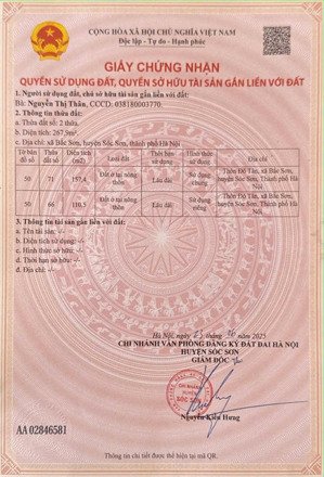 sóc sơn: mua là lãi sổ sẵn sang tên ngay!