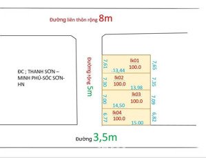 chính chủ e bán 4 lô f0 cho nhà đầu tư tại thanh sơn kim anh hà nội