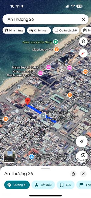 mặt tiền an thượng 26 sát biển mỹ khê, đối lưng nguyễn văn thoại