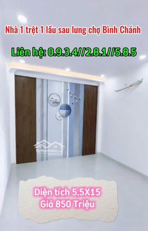 cần tiền bán nhà 1 trệt 1 lầu đường 18b ở bình chánh