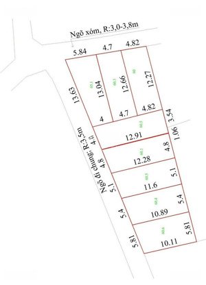 bán 8 lô đất tại thôn bãi cát, dương quan, thuỷ nguyên - gần tđc bắc sông cấm - ngõ ô tô