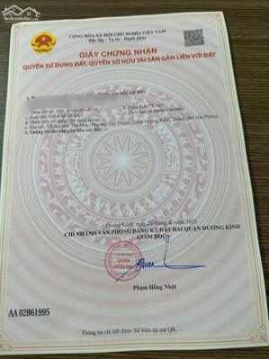 Bán đất Tân Thành - Dương Kinh - Hải Phòng