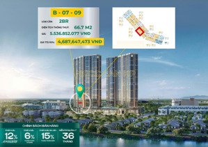 4,68 tỷ - căn 2pn masteri rivera đối diện lotte - hỗ trợ vay 70% ân hạn gốc lãi