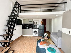 siêu phẩm duplex ban công full kính, đầy đủ nội thất, máy giặt riêng thiết kế hiện đại