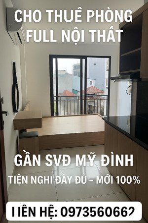 cho thuê phòng trọ mới khai trương chính chủ full nội thất gần svd mỹ đình ngõ 185 hồng đô