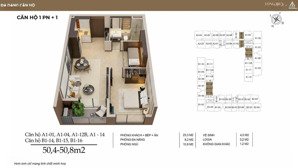 bán ch 1pn tại long biên central, 130 triệu vnd/m2, 50m2