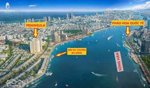 chỉ duy nhất 1 căn view sông hàn nhìn trọn pháo hoa tại peninsula đà nẵng, vị trí đẹp nhất dự án