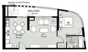 bán cc indochina riverside, 5,25 tỷ, 65m2, 1pn + 1wc, nhiều tiện ích hấp dẫn, đà nẵng