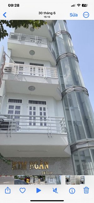 bán khách sạn kim ngân 1 trệt 5 lầu 243 lê hồng phong 190 m2