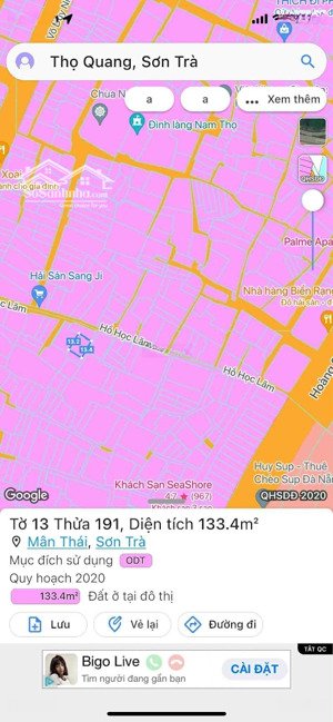 bán nhanh lô đất giá rẻ kiệt đường võ duy ninh , phường mân thái quận sơn trà