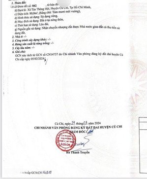 chính chủ cần bán gấp lô đất 80m² tân thông hội 100% thổ cư 1.5 tỷ