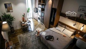 vintage studio layout decor tone màu nâu trắng cực chill