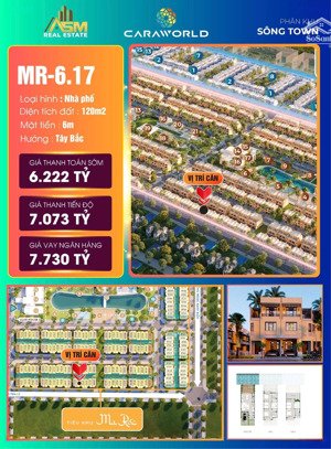 6 tỷ thanh toán sớm nhận căn nhà phố 120m2 cara world cam ranh