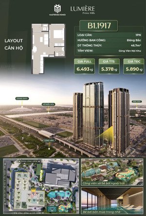 vốn 1,7 tỷ sở hữu ngay lumière prime hills căn hộ cao cấp giữa lòng thành phố hà nội