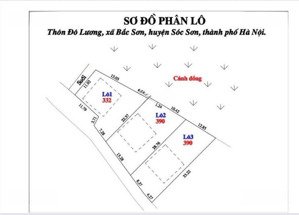 bán đất 390m2 bắc sơn view đẹp, mặt suối, giá vài triệu/m2